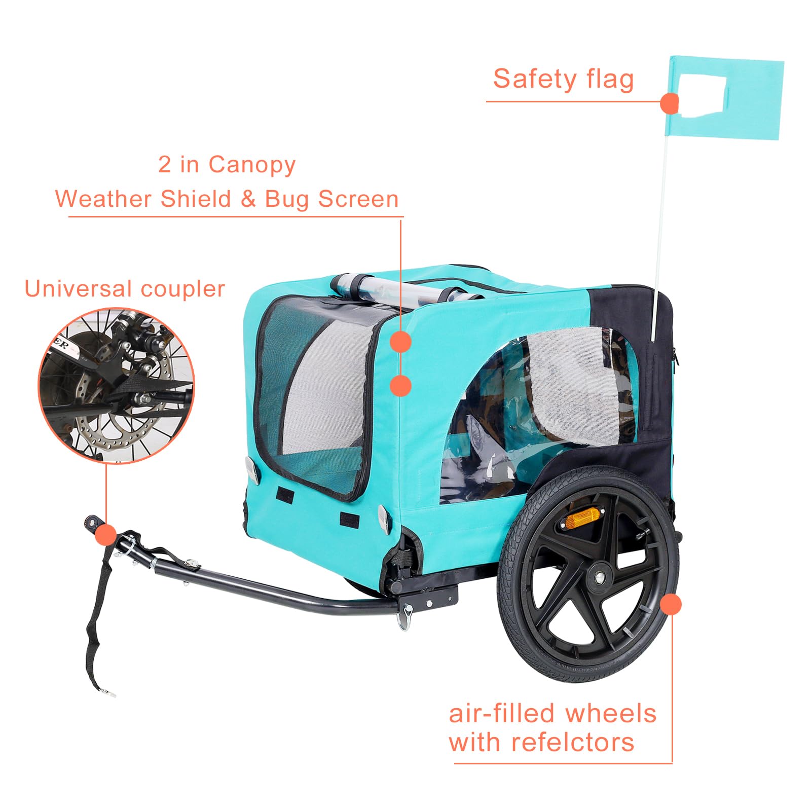 Mua ペット犬用バイクトレーラー 犬用自転車トレーラー 16インチ